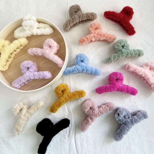 Fluffy Claw Clips